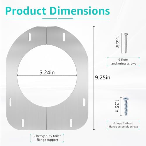 Toilet Flange Support Plate for Closet Flange Floor Repair 1-Pack - Image 2
