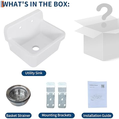 Garvee Utility Sink 24 x 20 Inch, Ceramic Laundry Sink - Image 6