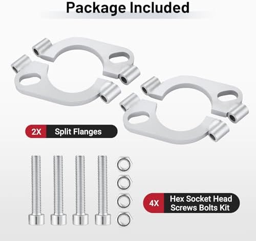 EVIL ENERGY 2.125 Inch Split Flange Repair Kit, Exhaust Flat Oval Flange - Image 7