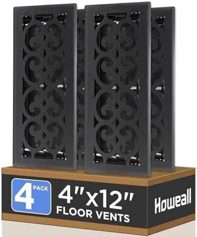Howeall 4x12 Inches 4 Pack Heavy Duty Walkable Floor Register by Howeall