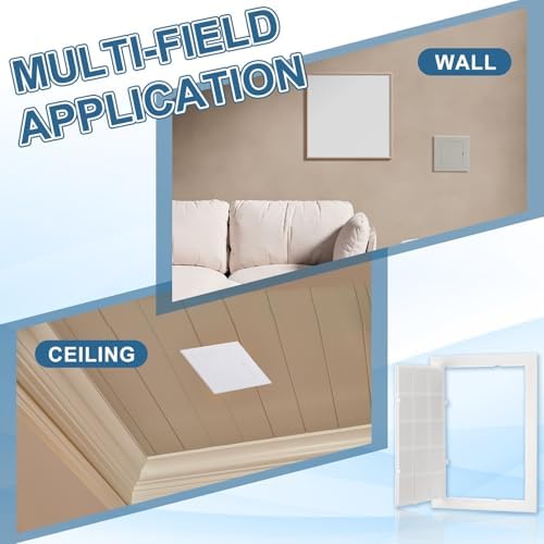 PATIKIL Access Panel for Drywall 14x10 Inch, 1 Set ABS Plastic Wall Hole Cover - Image 7