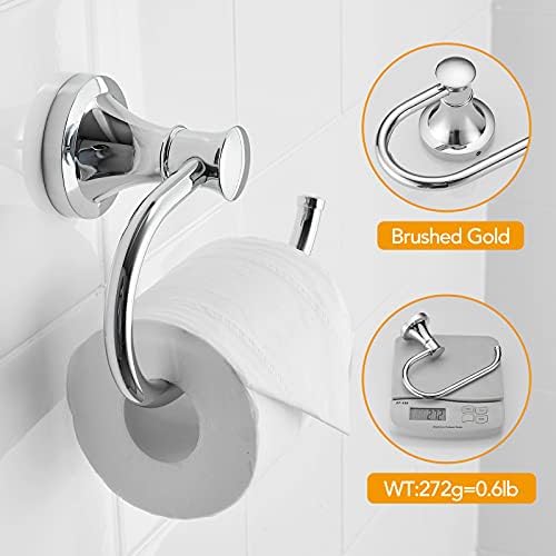 BESy Toilet Paper Holder Wall Mount Bathroom Tissue Holder Polished Chrome - Image 5