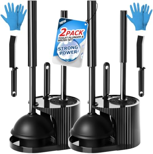 FORASTO Toilet Plunger Set, Cleaning Brush, Cleaning Supplies by FORASTO