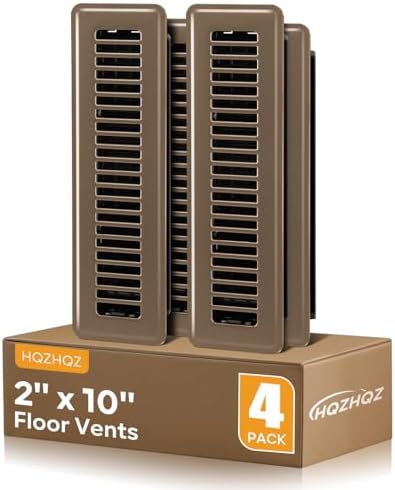 Floor Register 2x10, 4 Pack Floor Vent Covers by HQZHQZ