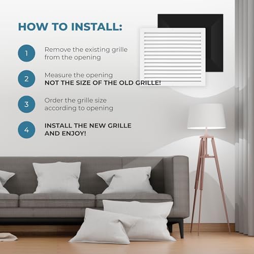 Aluminum 16 x 14 Inch Cold Air Return Vent Cover, Rustproof AC Transfer Grille - Image 5