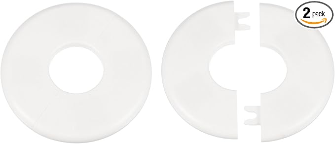 HARFINGTON 2pcs Wall Split Flange 33.5mm/1.3" Self-Adhesive Plumbing Cover by HARFINGTON