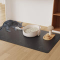 4'×6' Black Floor Protector for Home, Waterproof Easy Care Vinyl Area Rug by BelleCosy