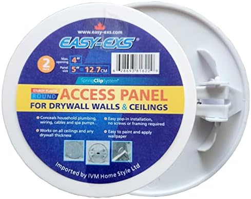 EASY-EXS Access Panel Round 5" Spring-Clip Plastic White by EASY-EXS