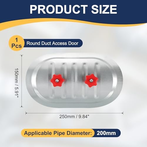 PATIKIL 8" Round Duct Access Door, Duct Maintenance Access Door Galvanized - Image 2
