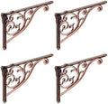 Shelf Brackets 4 Inch 4 Pack Heavy Duty Antique Copper Wall Bracket Victorian by khtumeware