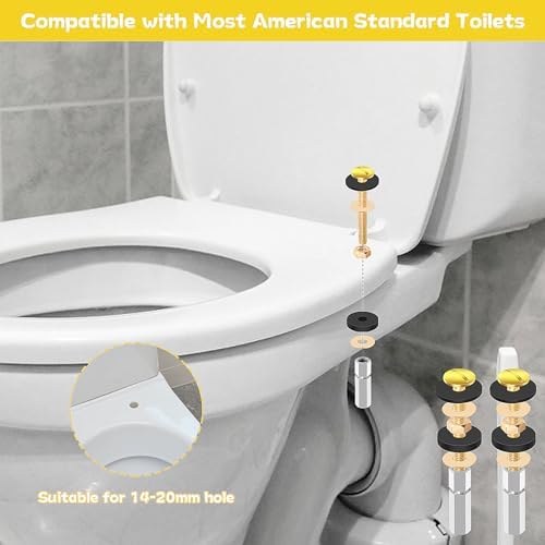 SelfTek 2Pcs Universal Toilet Seat Screws, Heavy Duty Toilet Seat Bolts Set - Image 2