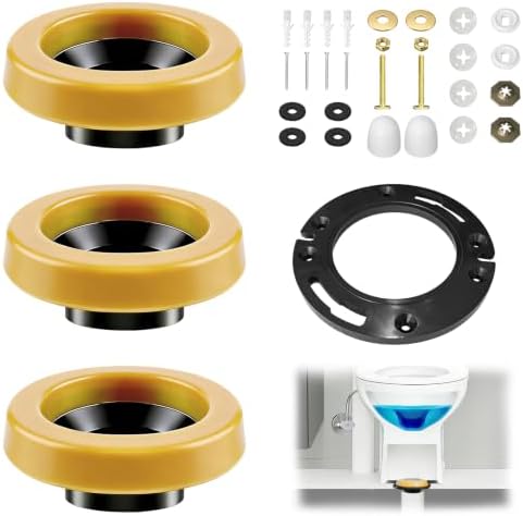 Soujkooy 3Pcs Toilet Wax Ring Kit by soujkooy