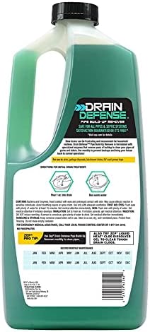 Zep Drain Defense Pipe Build-Up Remover - 64 oz - Image 3