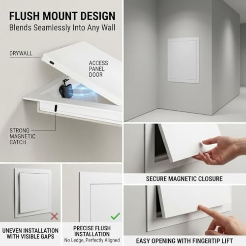 Access Panel with Door for Drywall, Flush Mount Drywall Access Panel, 8x8 and - Image 3