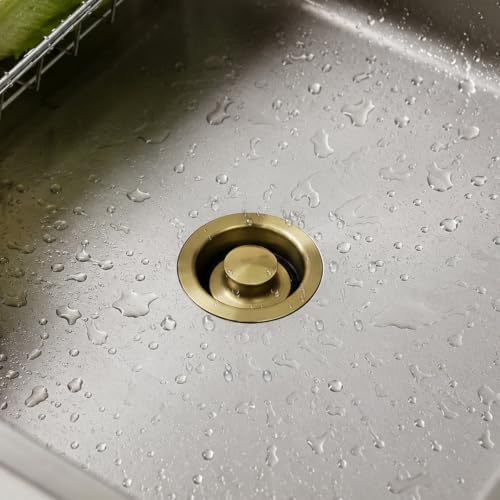Garbage Disposal Flange and Stopper, Brushed Gold - Image 6