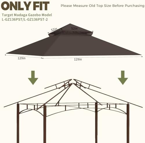Gazebo Cover Replacement for Target Madaga L-GZ136PST - Image 2