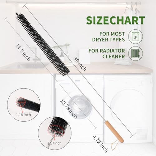 Dryer Vent Cleaner Kit, Refrigerator Coil Brush & Crevice Cleaning Brush - Image 4