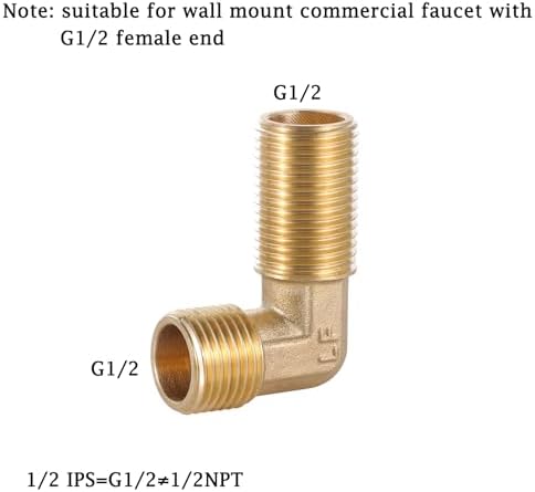 Wall Mount Commercial Faucet Installation Kit, Lead-Free Backsplash Mount Set - Image 3