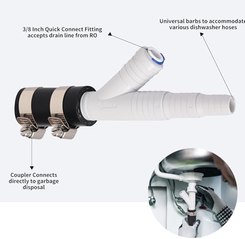 Dishwasher Drain Hose Adapter, RO Drain Line adapter， Garbage Disposal Adapter - Image 2