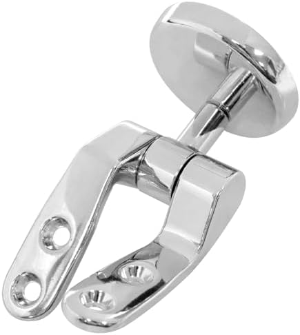 1 Pair Toilet Seat Hinges Replacement, Adjustable Aluminum Alloy Kit - Image 3