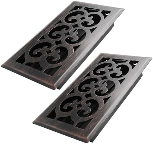 Howeall 4x8 Inches 2 Pack Heavy Duty Walkable Floor Register Easy Adjust Air by Howeall