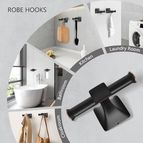 SUS304 Stainless Steel Bathroom Hardware Set, 5-Piece Matte Black Wall Mounted - Image 6