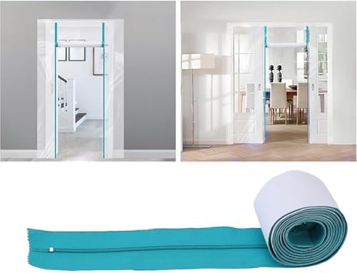 2 Pcs Dust Protector Zipper 7.6cm x Self Adhesive Home Renovation Dust Seal - Image 5
