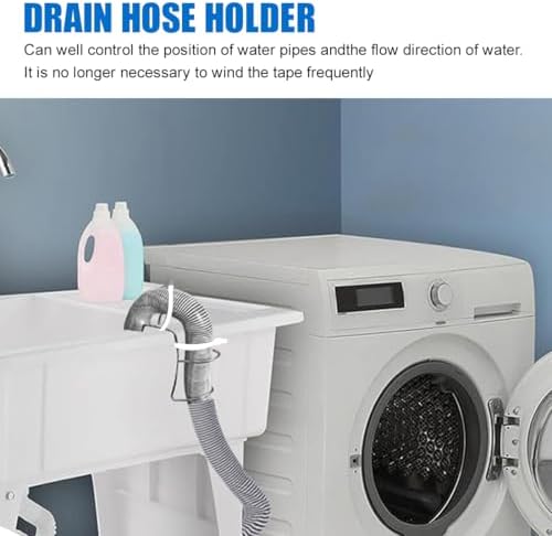 Universal Washing Machine Drain Hose Holder Adjustable Utility Sink Clamp Hook - Image 7