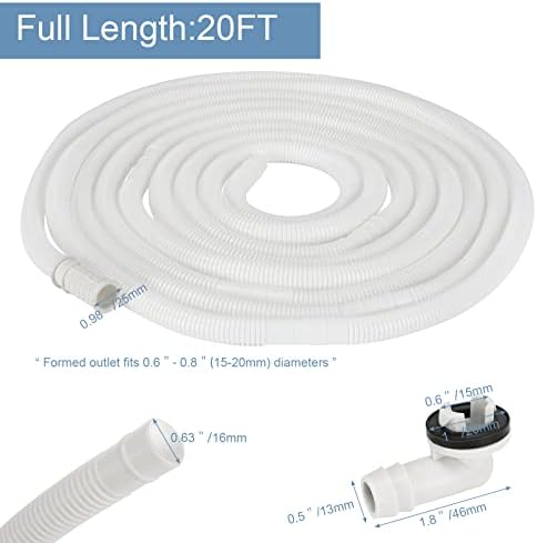 20 ft Portable AC Drain Hose, Air Conditioner Drain Hose - Image 2
