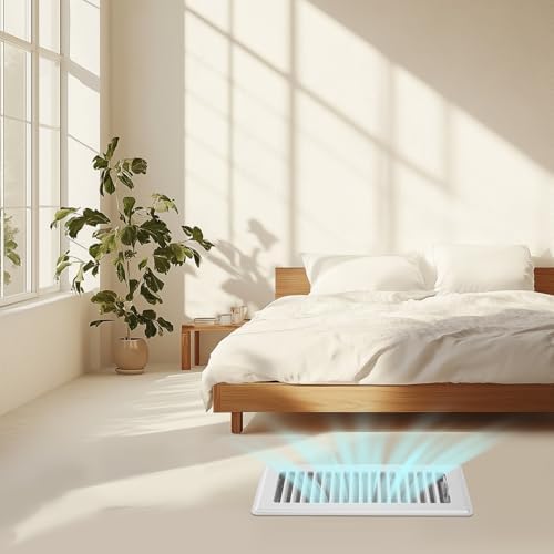 4x10 Floor Register, 6 Pack White Vent Covers - Image 2