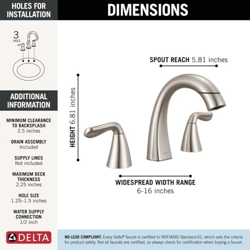 Delta Arvo Brushed Nickel Bathroom Faucet - Image 6