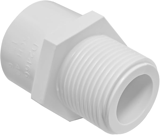 3/4 Inch White 2-Way SCH40 PVC Male Adapter Pipe Fittings， pipe fittings - Image 6