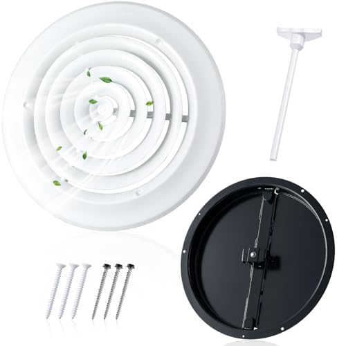 Therwen 1 Set 12 Inch Round Ceiling Diffuser Vent Cover by Therwen