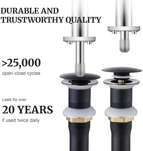 Ultimate Unicorn Pop up Sink Drain, Without Overflow, Oil Rubbed Bronze - Image 5