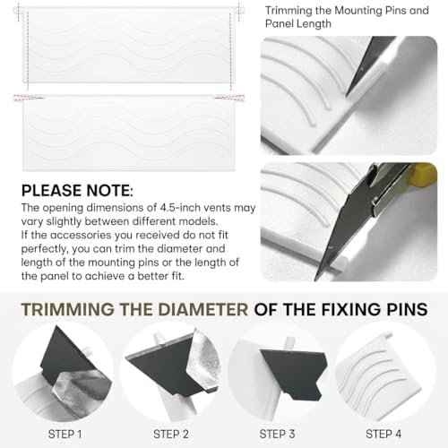 4-Pack White Dryer Vent Cover Replacement, Exterior Exhaust Vent Flaps - Image 3