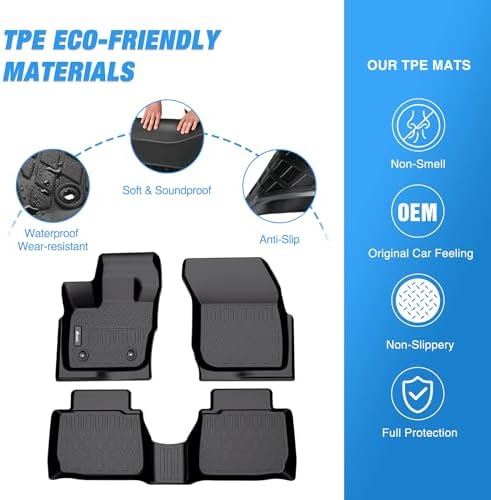 Nilight TPE Floor Mats for Ford Fusion Lincoln MKZ 2017 2018 2019 2020 - Image 3
