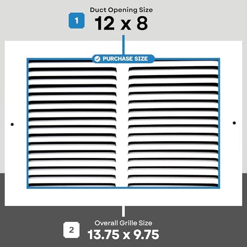 12x8 Return Air Vent Cover Grille - Image 3
