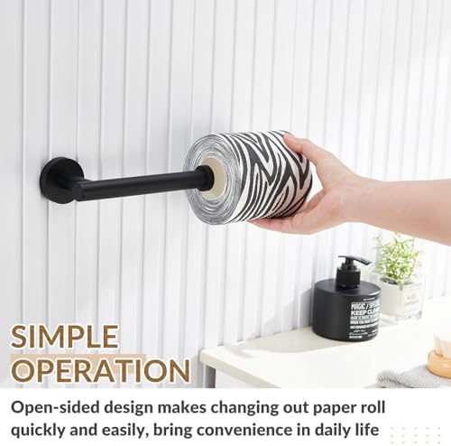 APLusee Toilet Paper Holder, 304 Stainless Steel, Matte Black - Image 4