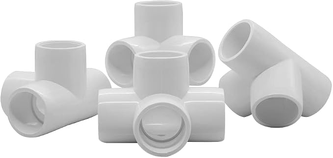 1-1/4“ Tee PVC Fitting 4 Way Elbow Connector, Furniture Grade 90 Degree Elbow - Image 4