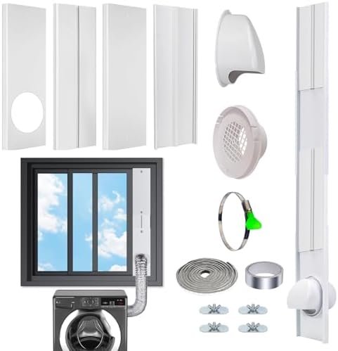 Dryer Window Vent Kit for 4 Inch Ducting, Window Dryer Vent Kit 17-61" by Estoder