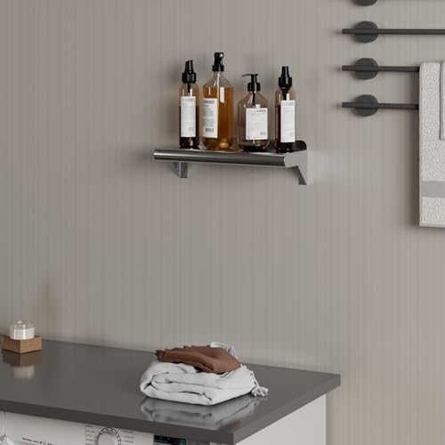 AmGood 6 in. x 16 in. Stainless Steel Wall Mount Shelf - Image 2