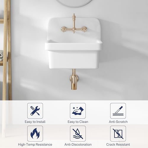 Eridanus 21" Utility Sink, Wall Mount Farmhouse Laundry Sinks - Image 6