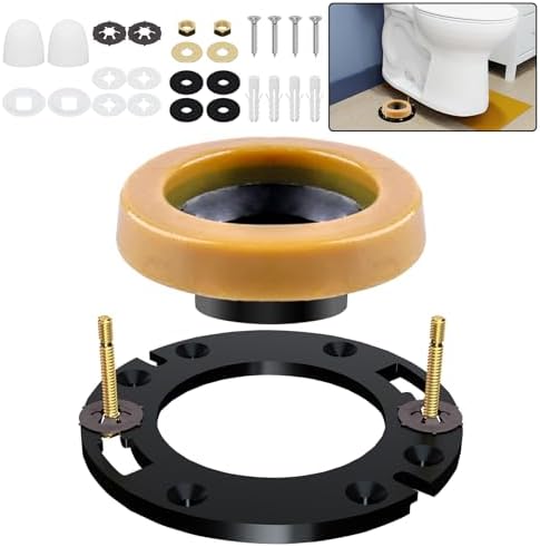 Toilet Flange Repair Kit with Wax Ring by boeemi