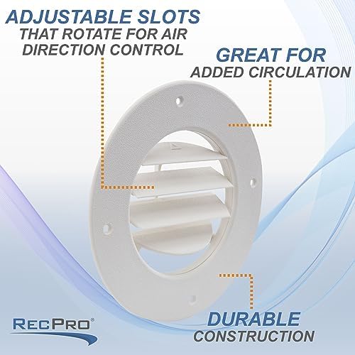 RecPro RV Air Louver Ceiling Vent 6.5" | Fully Adjustable | - Image 4