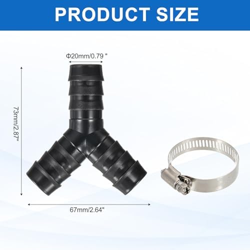 PATIKIL Washing Machine Hose Splitter Y-Type Reducer, Dishwasher Drain Hose - Image 2