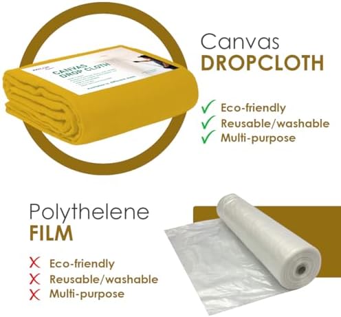 Canvas Drop Cloth for Painting 4x5 feet Pack of 1-8oz Painters Drop Cloths for - Image 5
