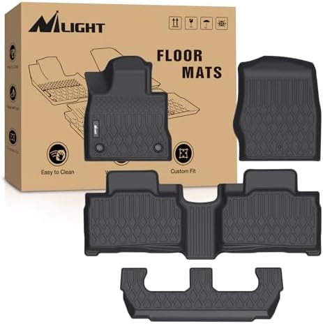 Nilight TPE Floor Mats for Ford Explorer 7 Seats by Nilight