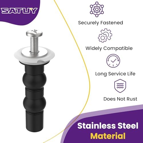 4Pcs Toilet Seat Screws Replacement, Stainless Steel Top Mount Hinges - Image 3
