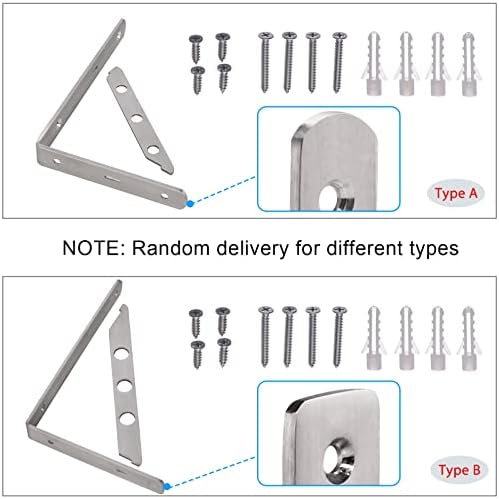YUMORE 8 Inch Shelf Bracket, Heavy Duty L Bracket, 2 Pack - Image 7