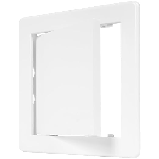 6" x 6" White ABS Plastic Plumbing Access Panel by ECOPROVENT